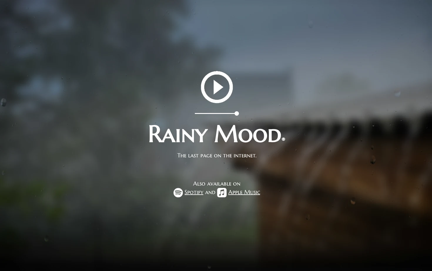 Rainy Mood 页面快照